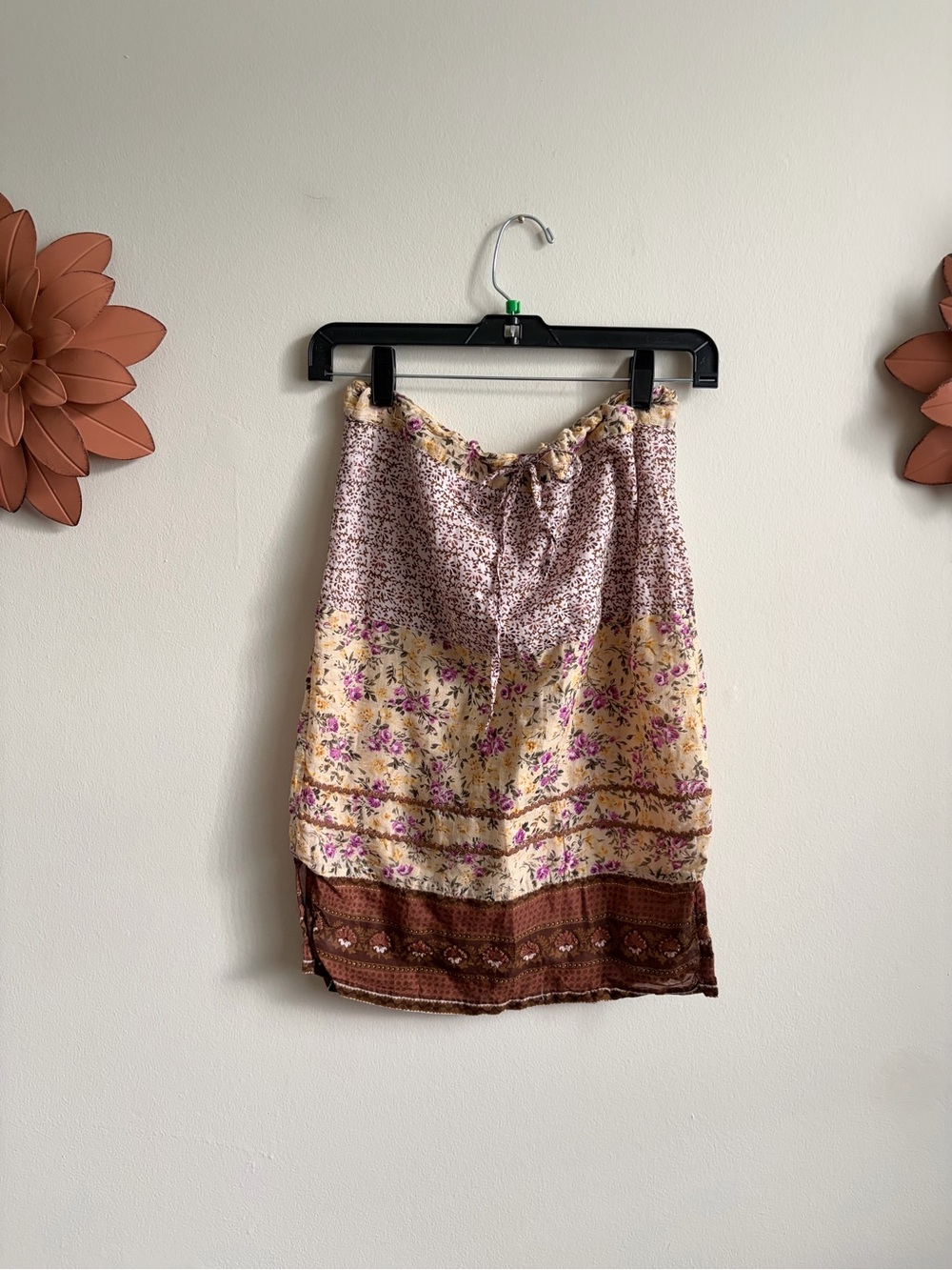 Vintage 90s Wet Seal Patchwork Floral Peasant Mini Skirt | True Vintage